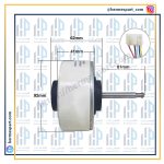 موتور فن داخلی کولر گازی پاناسونیک 18 هزار مدل ARW61G8P30AC از پشت